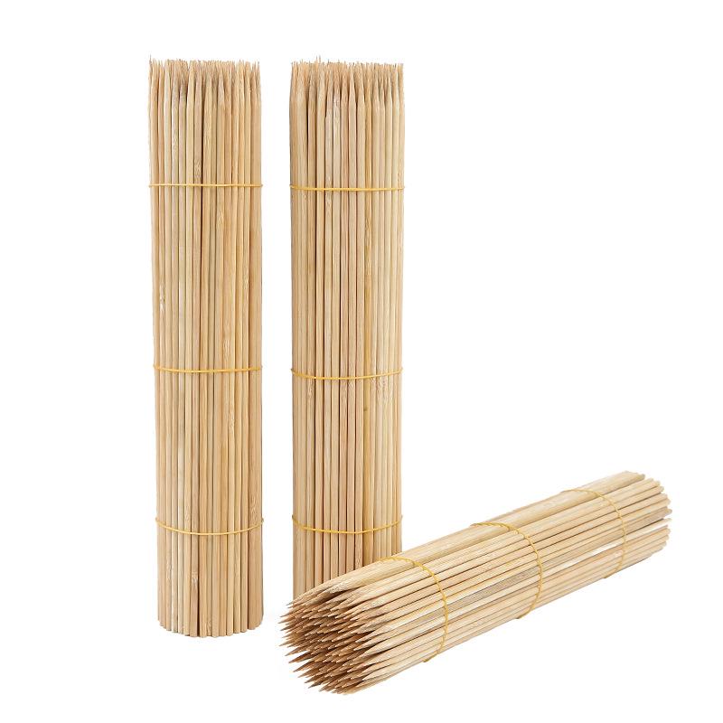 Bamboo Skewers for Grilling: 3.5mm Thick, 25/30/35/40cm Lengths - Ideal for Lamb, Squid, Gluten, and Chuan Chuan Xiang Skewers