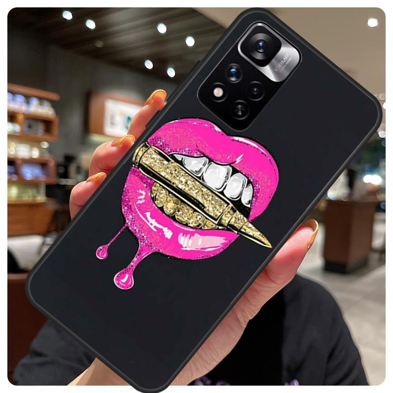 Sexy Lips KISS For Redmi 10 9C 10C 12C Cover For Xiaomi Redmi Note 12 Pro 10 9 8 11 Pro 9S 10S 11S 12S Case
