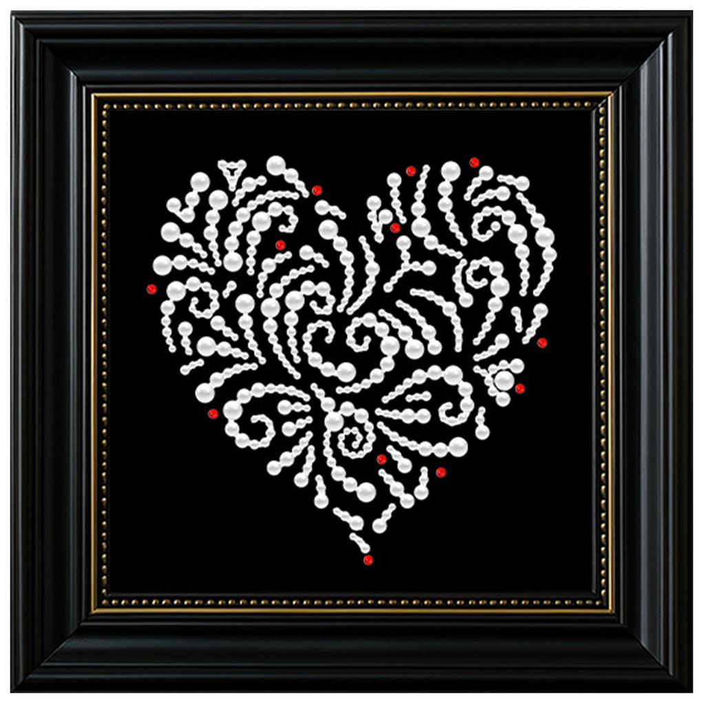 DIY Pearl Paintings Pearls Gem Art Craft with Frame 10.63x10.63in for Adults/Beginners Gift Idea Home Wall Decor