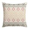 New Style Pillowcase Nordic Simple Geometric Bohemian Pink and Gray Text Sofa Pillowcase