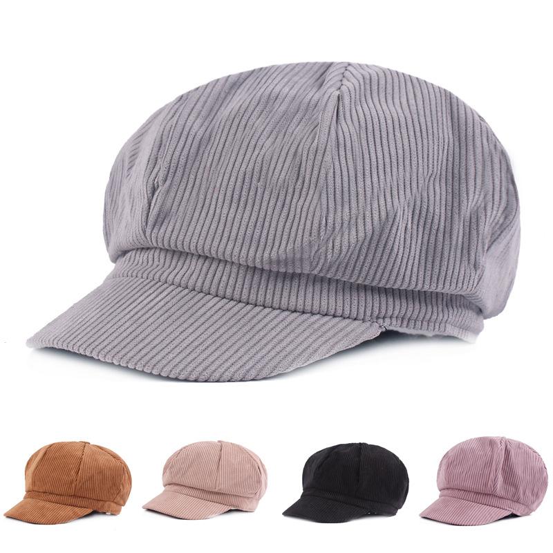 Beret Women's Octagonal Cap Spring and Autumn Painter's Cap Travel Newspaper Boy Cap Duck Tongue Hat Men and Women Hat