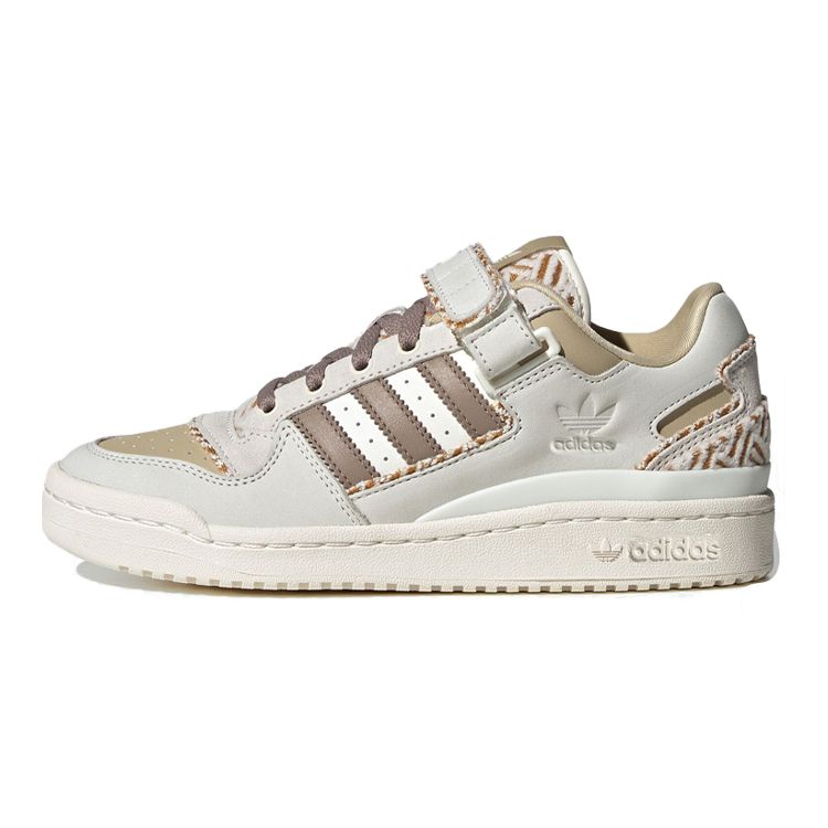 Adidas Originals Forum Low Leather Comfortable Low-Top Sneakers Women Sneakers White Brown GY0021