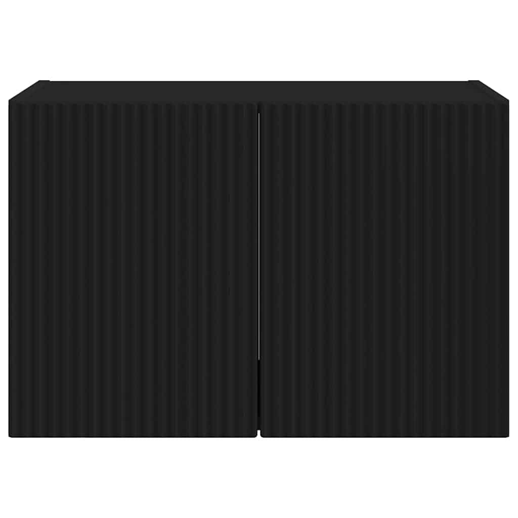 Wall Mounted TV Cabinet Black 59.5 X 31 X 40 Cm Engineered Wood