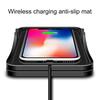 1 Set C7 Wireless Phone Charger 2-in-1 Support 15W/10W/7.5W/5W Intelligent Recognition Anti-slip Fast Charging Temperature Protection USB Wireless