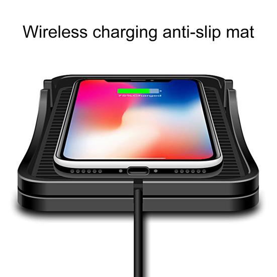 1 Set C7 Wireless Phone Charger 2-in-1 Support 15W/10W/7.5W/5W Intelligent Recognition Anti-slip Fast Charging Temperature Protection USB Wireless