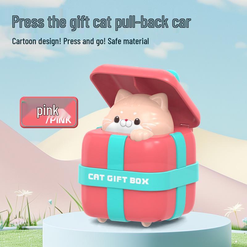 

Мультяшная машинка-кошка, развивающая игрушка для ползания для детей - Идеальный подарок на день рождения для детсадовцев