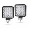2 X 48W Square LED Work Light Headlight 12V 24V Waterproof LED Car Spotlight Flood Light Reverse Light(2 PCS)