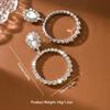 High end temperament, socialite style, super sparkling circular large earrings, earrings, and accessories