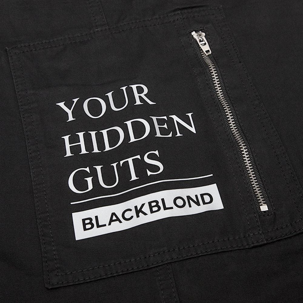BLACKBLOND Vividi Hidden Guts Logo Wide Cargo Pants (Black)