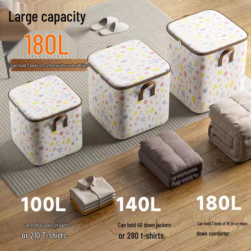 Large Moisture-Resistant Quilt and Clothes Storage Bag Organizer