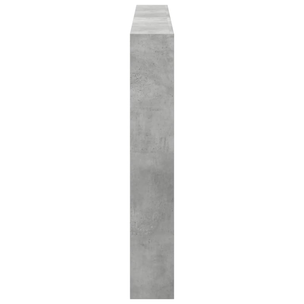LED Headboard with Shelf Concrete Grey 180 x 17 x 102 cm
