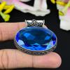 Tanzanite Quartz Gemstone Handmade 925 Steling Silver Jewelry Pendant 1.38" KG-327