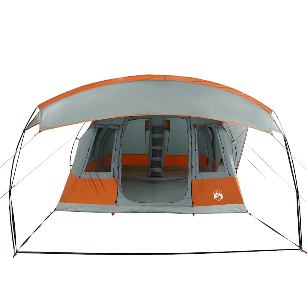 Vidaxl Campingzelt, 5-Personen, Grau-Orange, Wasserdicht