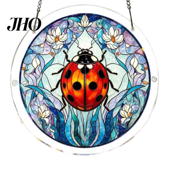 Acrylic Puzzle Sun Catcher with Colorful Light Projection, DIY Window Hanging Decor Rainbow Projection for Garden Patio Living Room, UV Printed