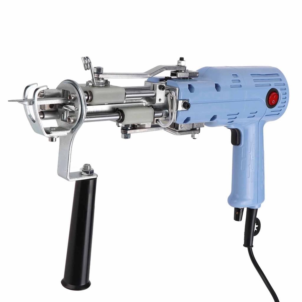 Rug Tufting Gun 2 In 1 Built In Motor 360 Degrees  Adjustable Speed 200W Carpet Weaving Flocking Gun 100‑240V UK Plug