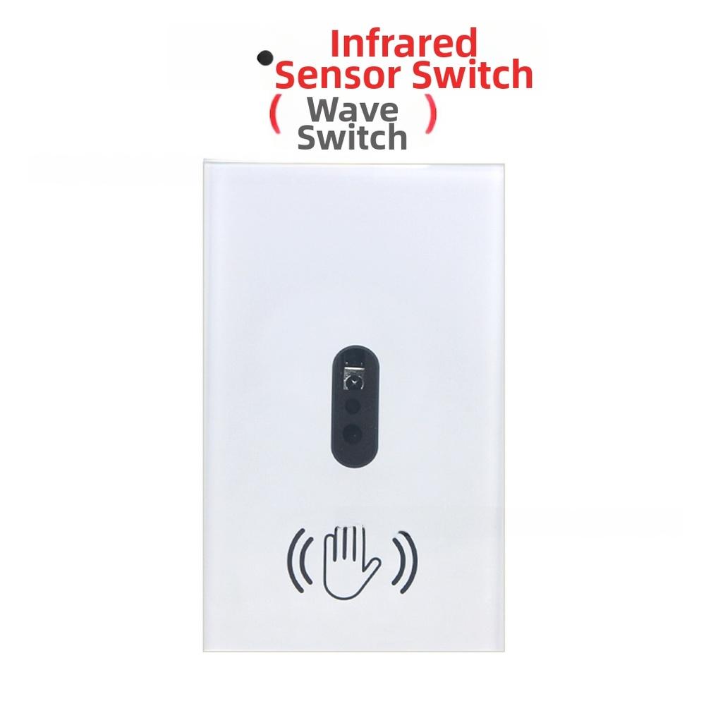 Touchless Infrared Wall Switch Non Contact Hygienic Tempered Glass AC 100 240V 50 60Hz 10A Dual Status Lights L N Wiring