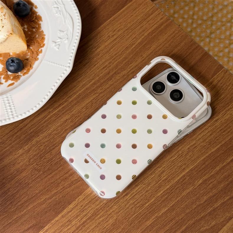 Bunte Koreanischer Stil Polka Dot Handyhülle für Apple iPhone 16 Pro/17 Pro Max