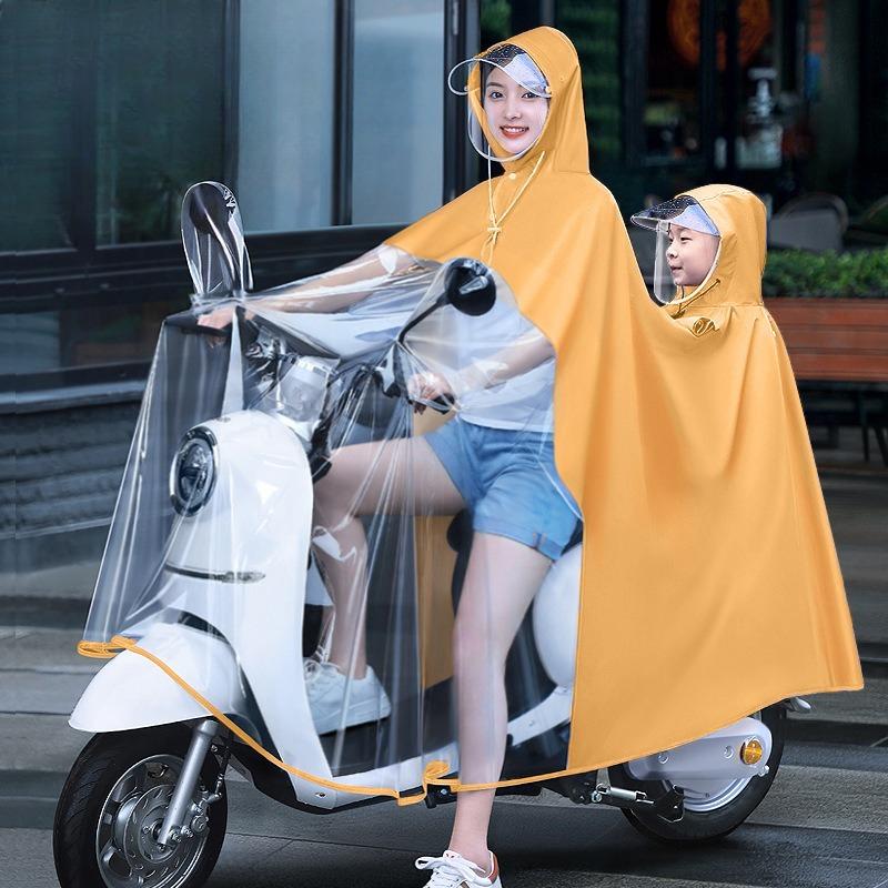 Passende verdickte übergroße Regenponchos für Eltern und Kinder Mutter-Kind Elektroroller Regenmäntel