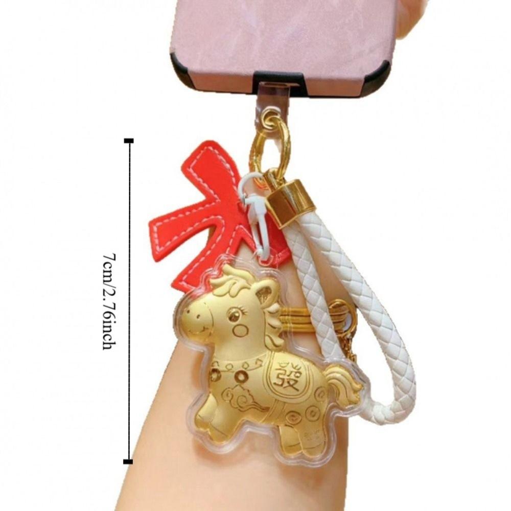 Fashion New Year Pendant New Zodiac Key Ring Backpack Pendant Horse Keychain  Car Keychain