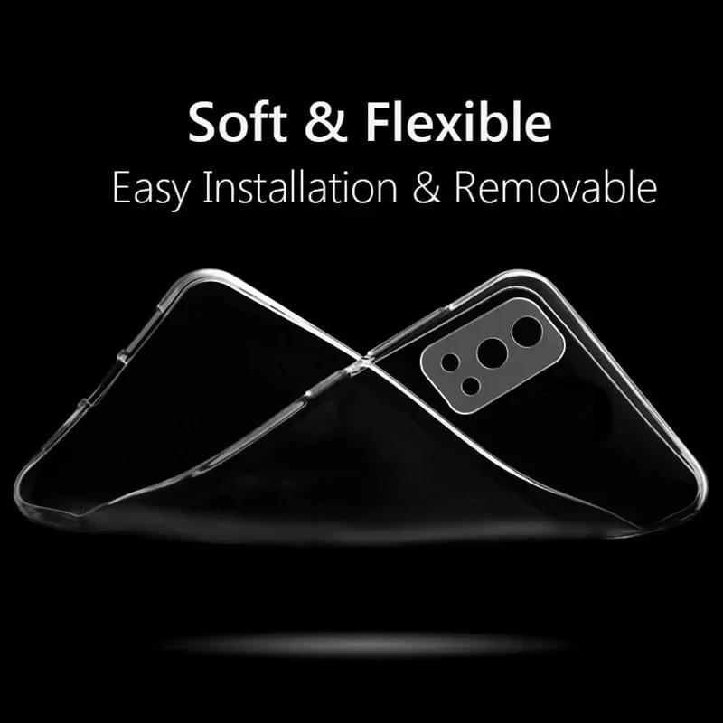 For OnePlus Nord 2 5G Cases Simple Slim Soft TPU Transaprent Clear Phone Case On For One Plus 1+ Nord2 Cover Capa Coque Carcase