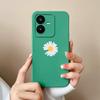 Cases For Vivo Y22 Y22S Flower Liquid Silicone Camera Lens Protection Phone Back Cover For VivoY22 Vivo Y 22 Y22 S Coque Bumper