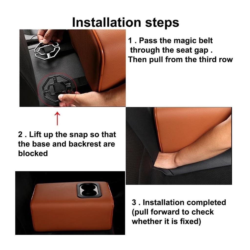 RUMIERW Car Armrest Armrest Cover Armrest Pad Accessories Universal Armrest Storage Box with Cup