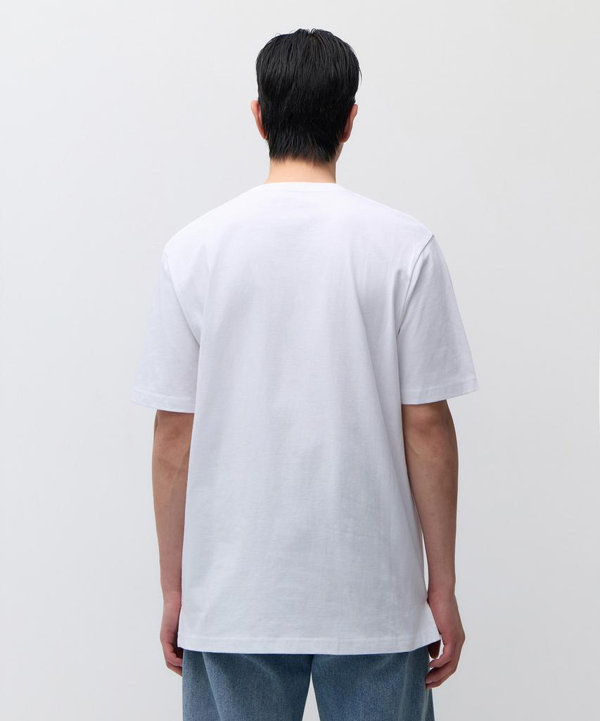MUSINSA STANDARD Layered Crew Neck T-Shirt_Regular Length [White]