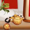 Alloy Figurine Teapot Statue Collection Gift Decoration Traditional Ornament for Hallway