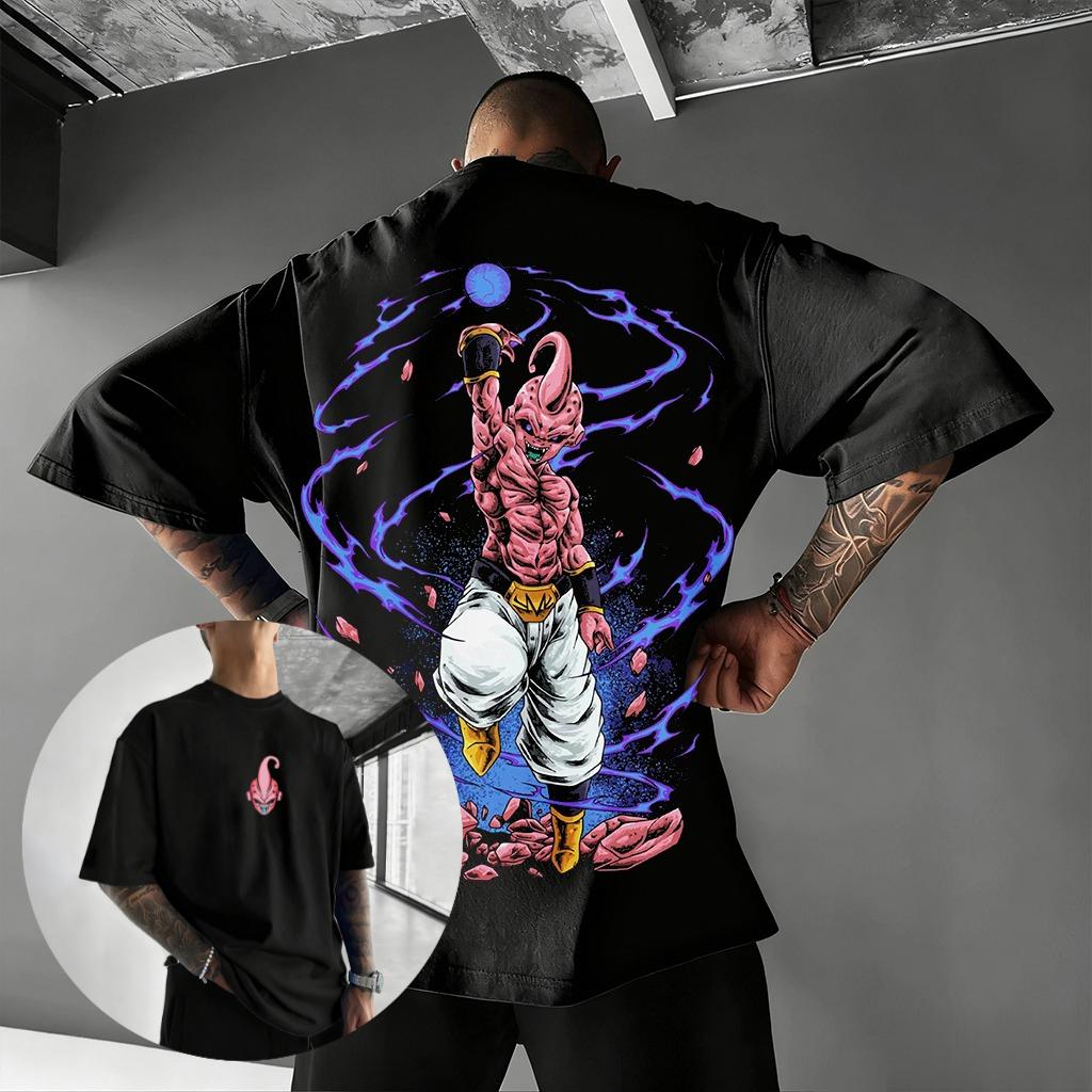 T-shirt Grafica Unisex Dragon Ball Majin Uomo Donna Manica Corta Stampa Anime Estate 2026 Y2k Streetwear Top Casual Oversize