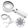 Magnifying Glass LED 5X 11X Magnification Magnifier Lens Adjustable for Reading Repair Battery