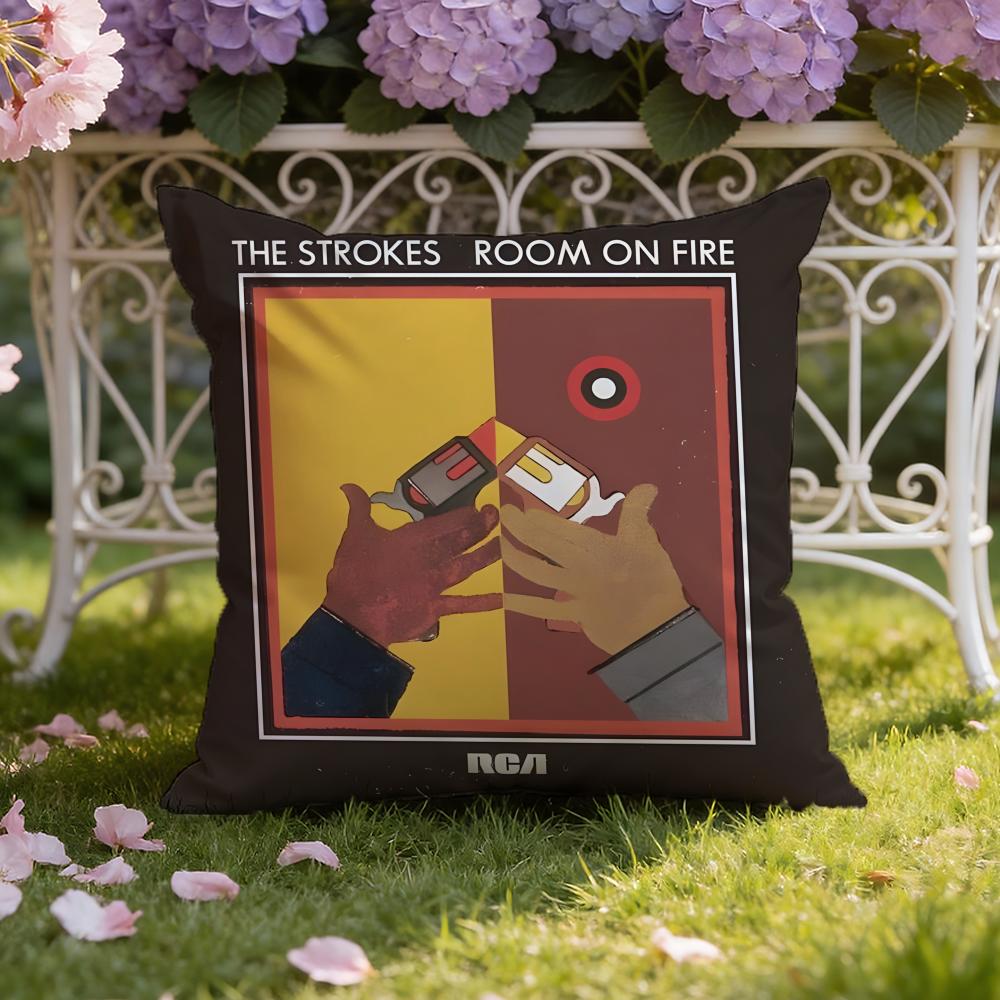 The S-Strokes Band Cushion Cover Home & Car Dual-Scene Pillow Cover: Reversible for Premium Comfort