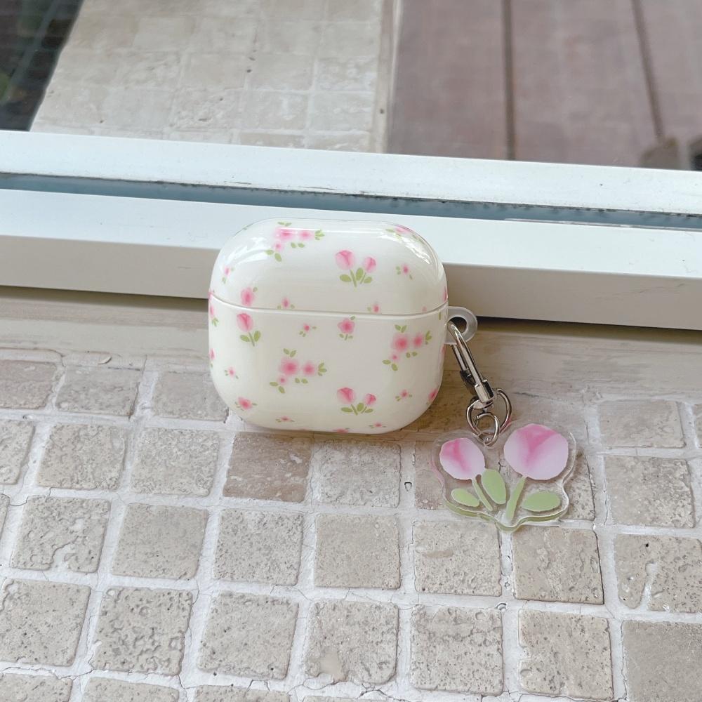 Early Spring Pink Flower Is Suitable for Airpodspro3rd Generation Bluetooth Protective Case 2nd Generation Apple 4th Generation Earphone Case