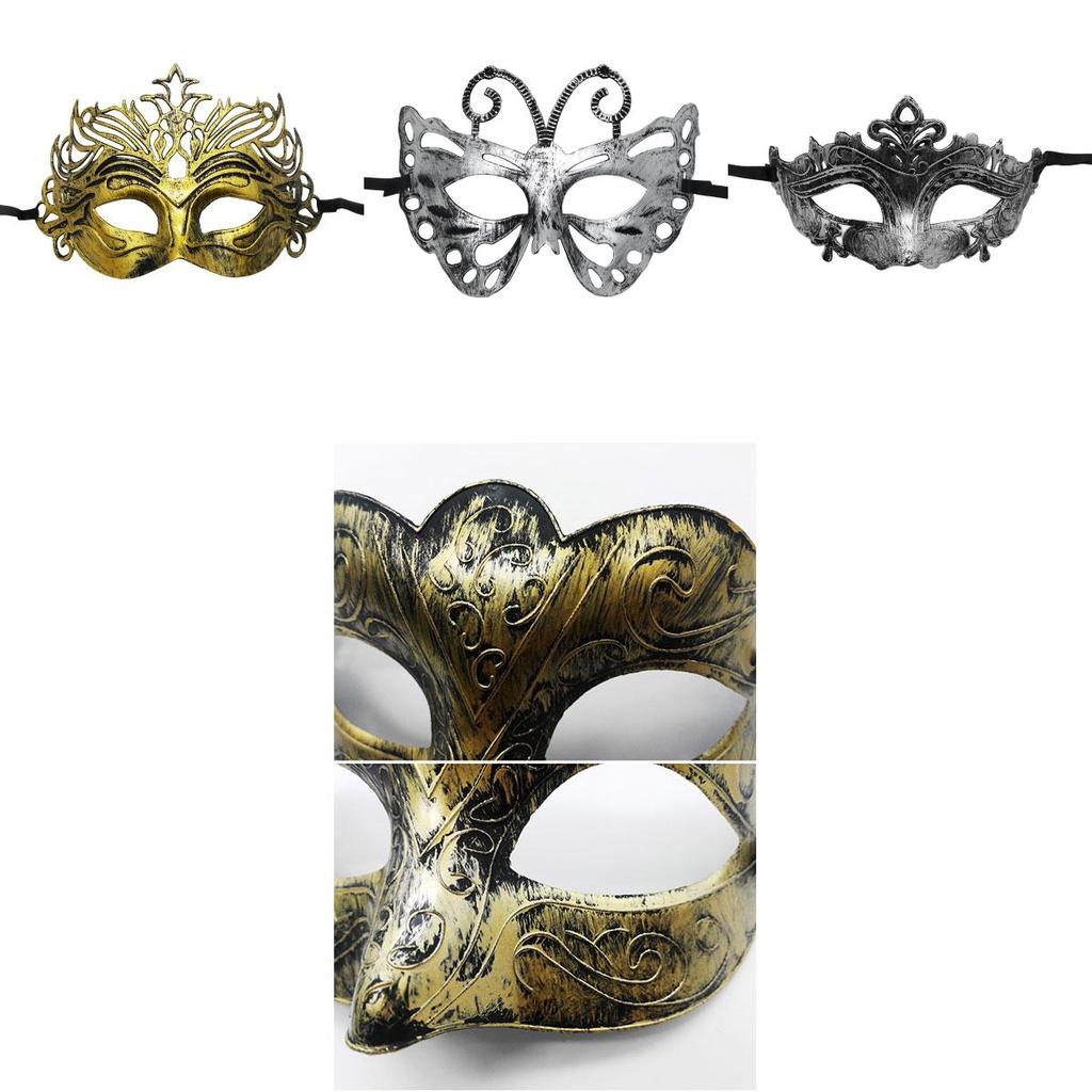 Unique Mysterious Angel Mask Retro Jazz Flathead Design Antique Half Face Mask For Halloween