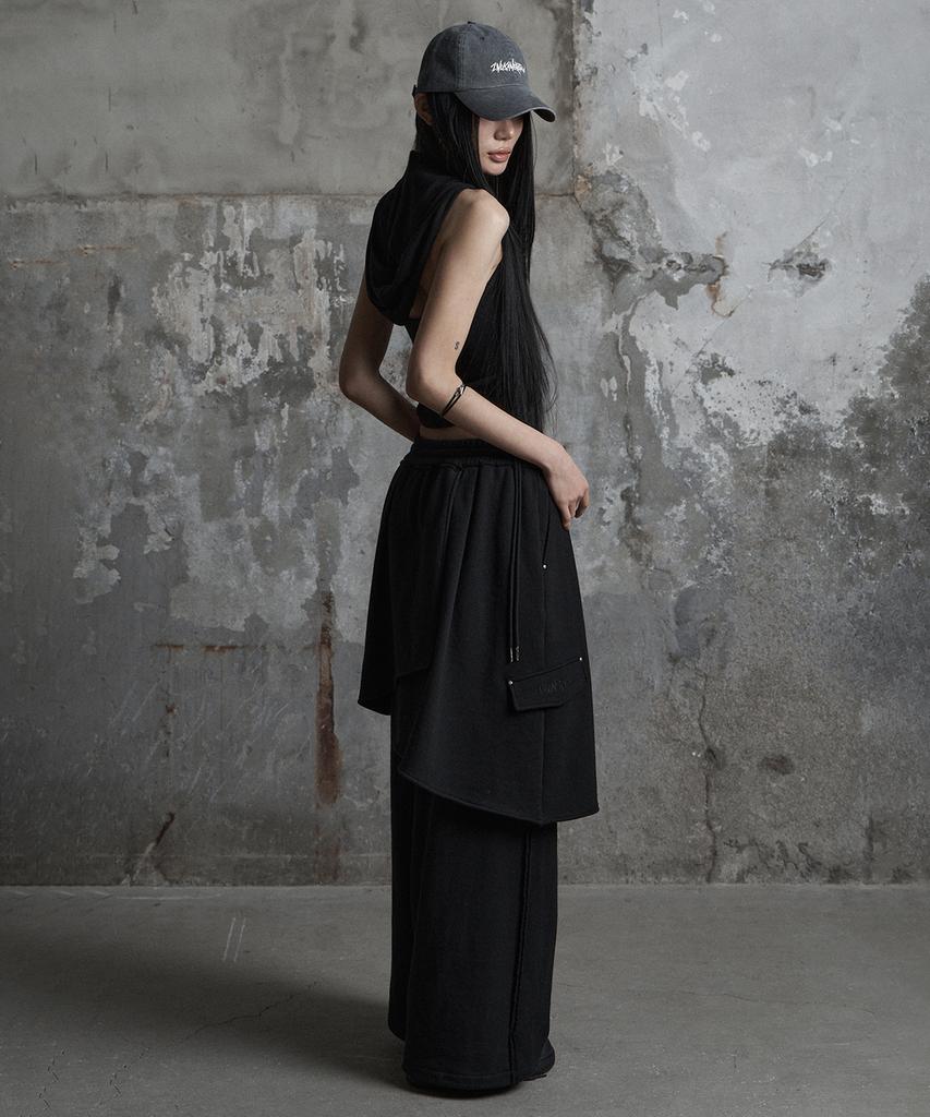 Jenyujeu Layers Wrap Sweatpants - Black