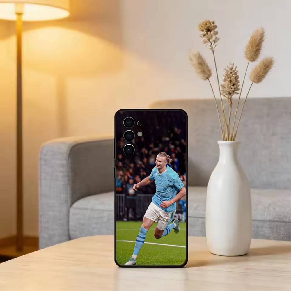 Football Star E-Erling H-Haaland Phone Case For Samsung S25,S24,S21,S22,S23,S30,Ultra,S20,Plus,Fe,Soft Silicone Black Cover
