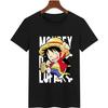 ONE PIECE Short Sleeve T-Shirt Men's Luffy Essolon Half Sleeve Clothes Men's and Women's Summer Bottom Shirt