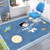 Soft Kids Cartoon Rug Spaceman Design Playroom Carpet Non Slip Floor Mat for Children Bedroom Living Room Nursery