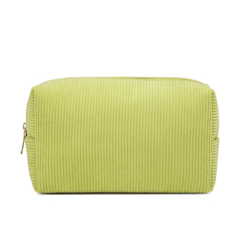 Corduroy Octagonal Winter Cosmetic Travel Bag - Large Capacity Toiletry Storage