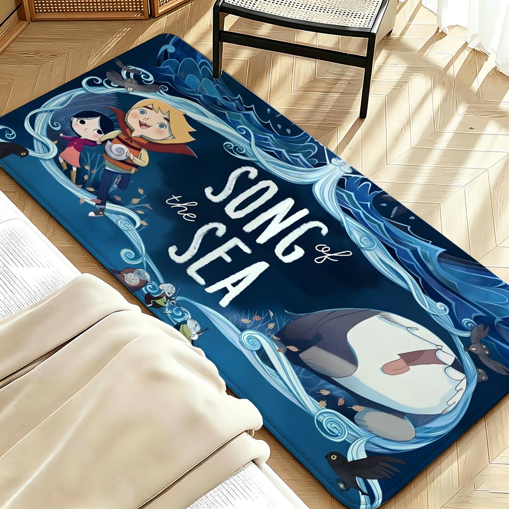 Animation S-Song of the S-Sea Floor Mat Soft Flannel Floor Mat Suitable for Entryways, Living Rooms, Bedrooms, and Bathrooms