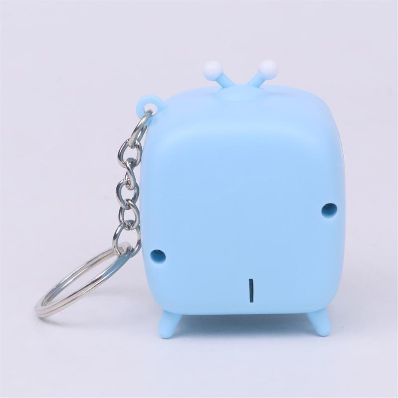 Mini TV Keychain Retro Design With Glowing Doll Feature For Keys Bags And Kids Gifts Bag Hanging Accessories