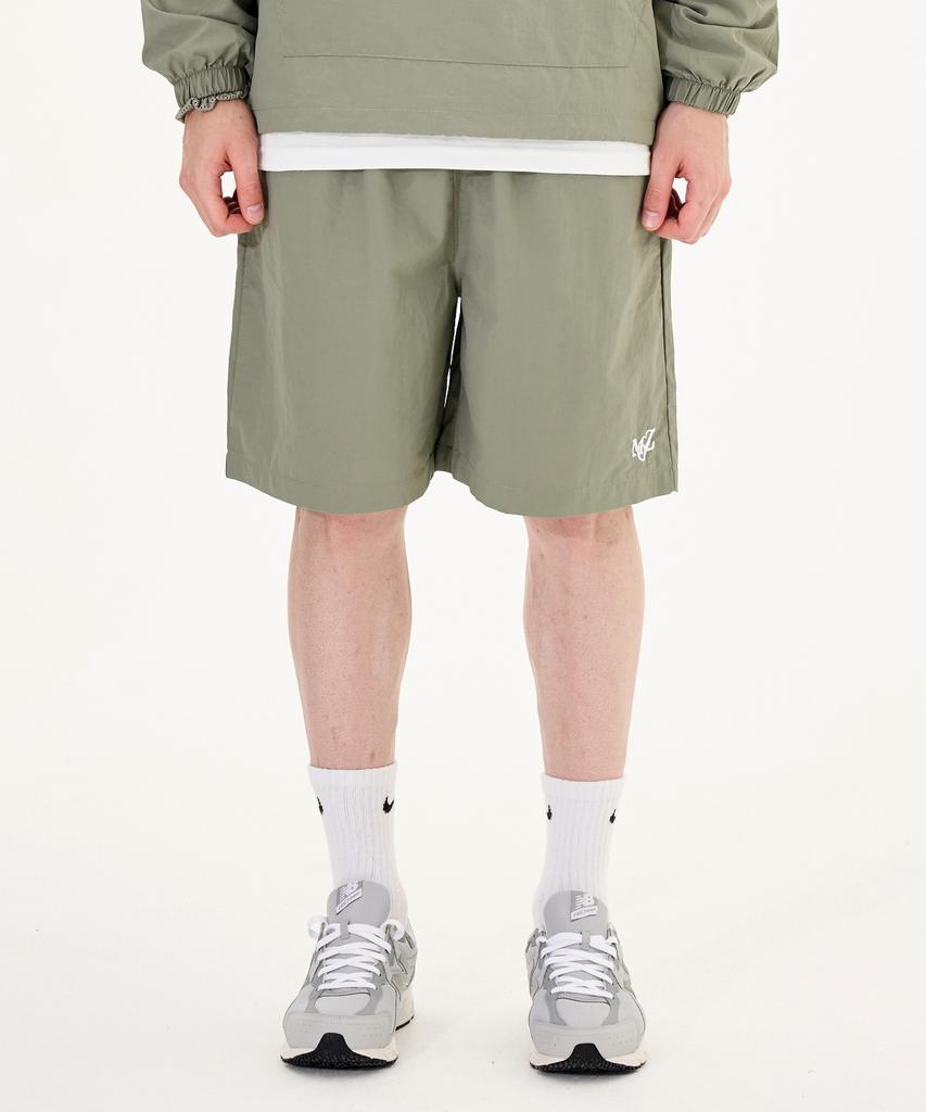 MOZMOZ Soft Mesh Nylon Shorts Khaki