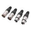 Akozon 20 Pieces 3-Pin XLR Solder Type Connectors Zinc Alloy Silver Microphone Sound Cable Plugs Ultra-Low Noise Suitable for Sound Setups