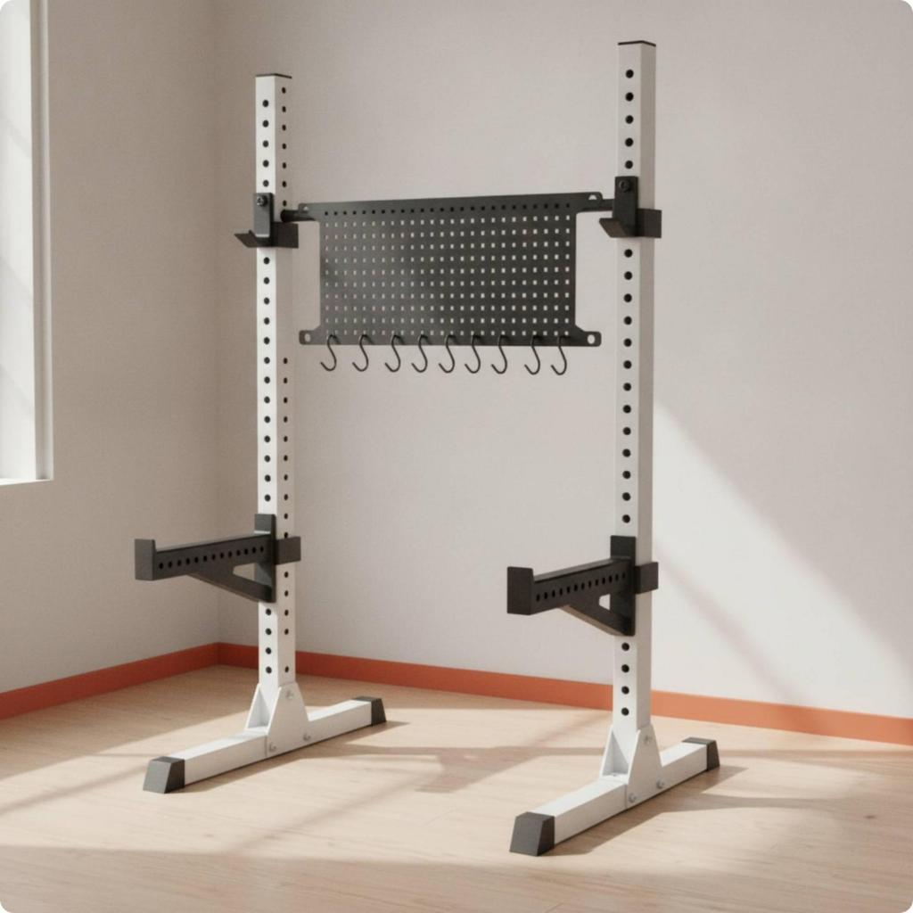 Screw-Mount Perforated Pegboard Panel Space-Saving with Hooks