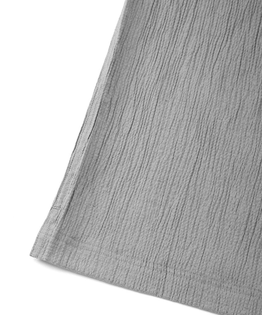 IL CORSO Crinkle Volume Short Sleeve Shirt Grey Iesh5E412G2