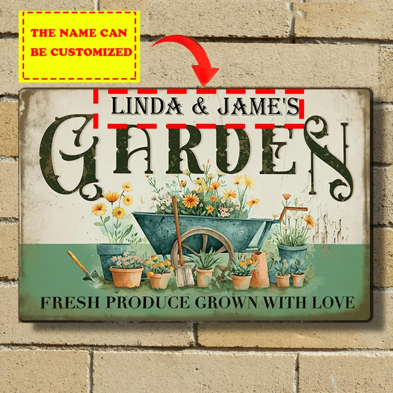 Custom Aluminum Garden Sign Metal Wall Art Personalized Decorative белый