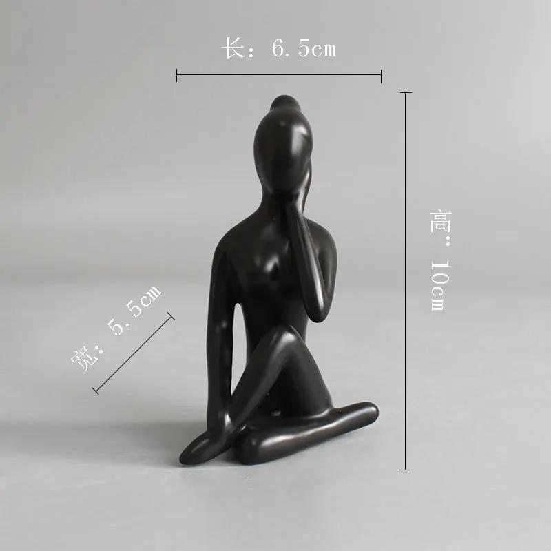 Modern Yoga Girly Abstract Ornaments White Porcelain Figures Living Room Decoration Lady's Gifts Angel Fairy Garden Home Decor