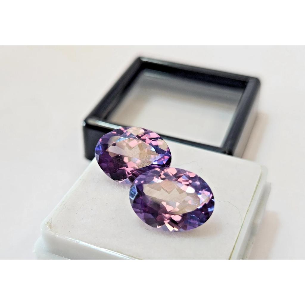 Alexandrite Color Change 33 Ct Oval Cut Pair Certified Beautiful Loose Gemstone