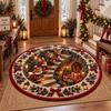 2D Flat Printed 3D Illusion Rug Santa Claus Christmas Doormat Christmas Rug  Indoor