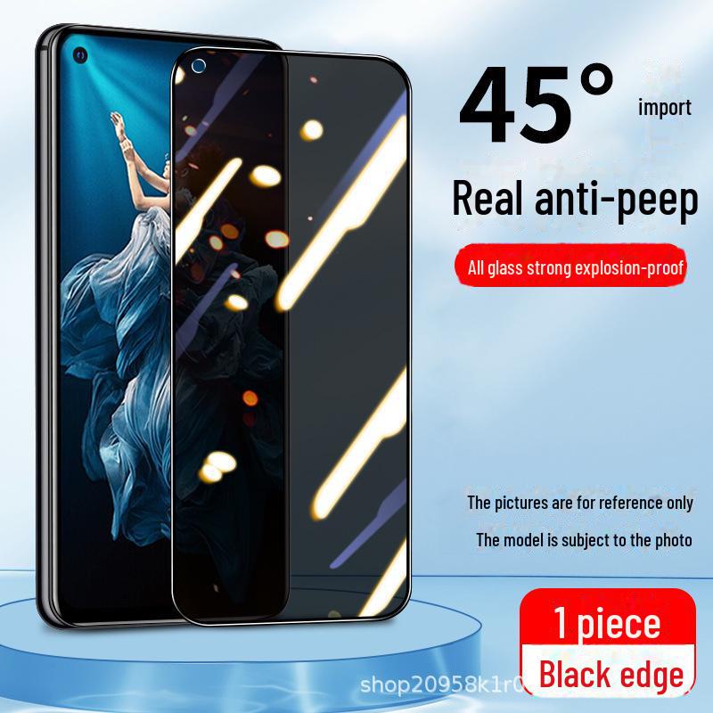 Honor V30/V30Pro Full Coverage Anti-Peep Tempered Glass Screen Protector with Anti-Blue Light HD