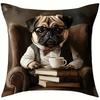 1/4pcs Pug-Inspired Decorative Pug Pillow Covers Sofa cushion cover home bedroom room decoration